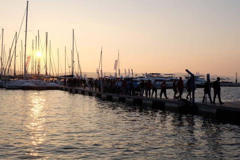 Yacht-Pool at 19.0 Biograd Boat Showu 2017. dusk