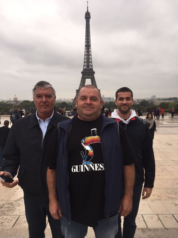 Yacht-Pool team Đek, Miško, Marijan in Paris 2016 group study tour