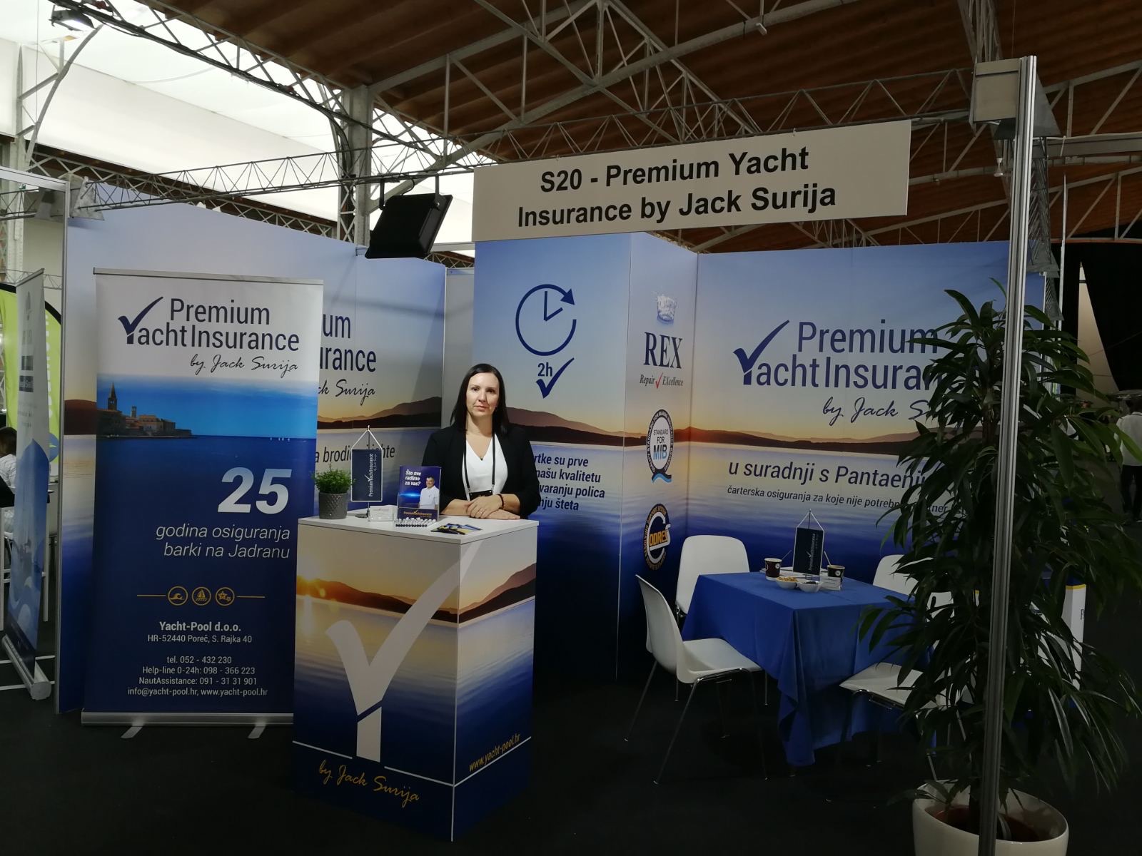 Premium Yacht Insurance booth at ICE'19