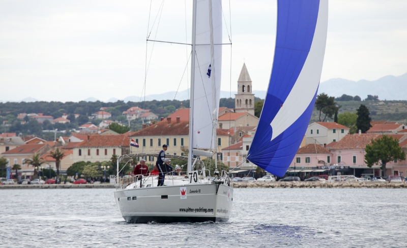 Sailing boat of Yacht-Pool team Bavaria Cruiser 45 at Kornati Cup 2017.