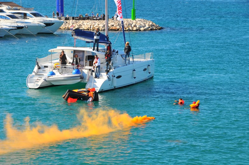 Yacht-Pool Safety at Sea self-inflating life raft at 17th BBS 2015.