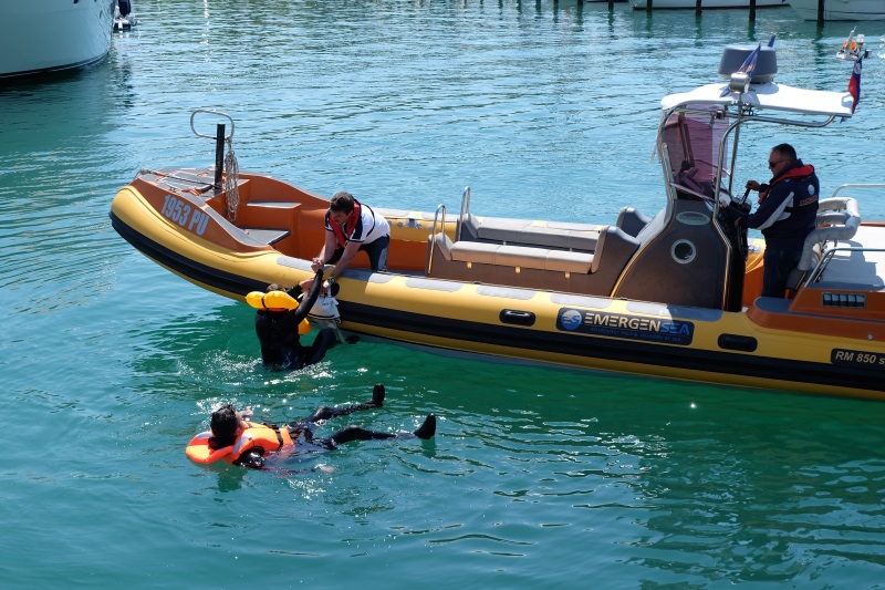 Internautica 2016. Safety at Sea demonstration rescue boat